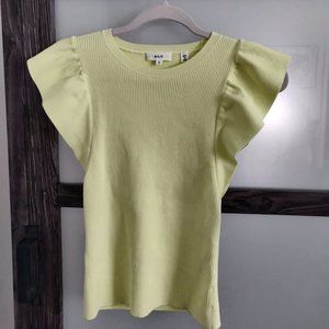 A.L.C. - YELLOW RUFFLE SLEEVE TOP Size M - New